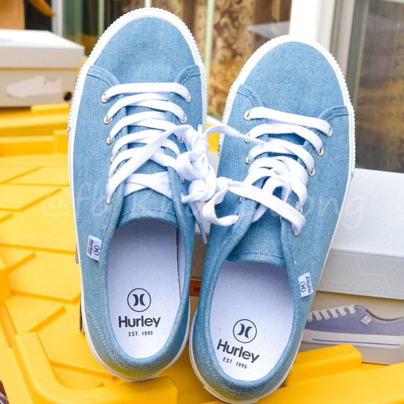 Hurley Ladies' Lace-Up Canvas Shoe Blue - Picture 5 of 6